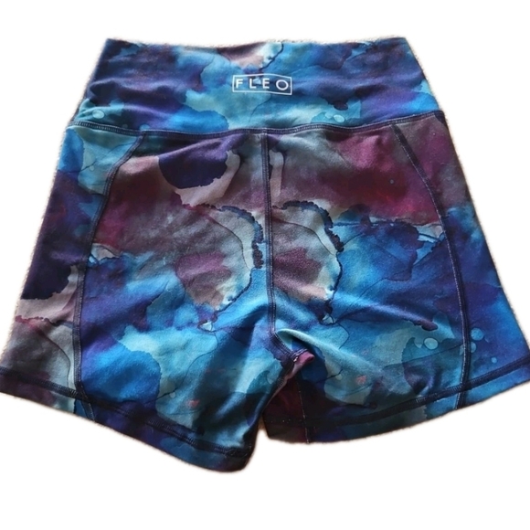 Fleo Womens Midnight Melt Weighlifting Gym Shorts (True High Contour) M - Picture 4 of 9